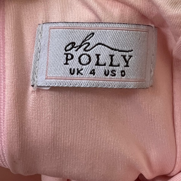 **SOLD*** Oh Polly Pastel Pink Vinyl Bodycon Mini Dress - Picture 4 of 10